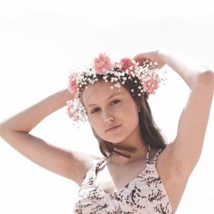 Bralette rose avec feuilles Mimi Hammer / Mimi Hammer Pink Leaf Bralette